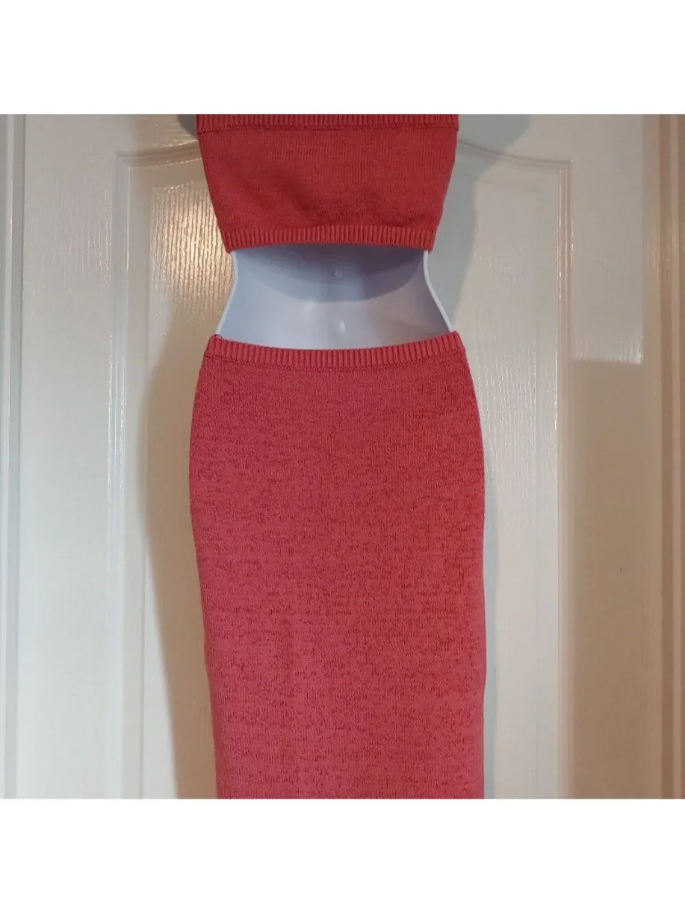 Express Knot Cutout Maxi Dress Sunset Pink Boho Resort Glam Beachy Cruise S - Picture 8 of 11